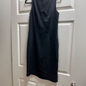 WHBM Black sleeveless shift dress